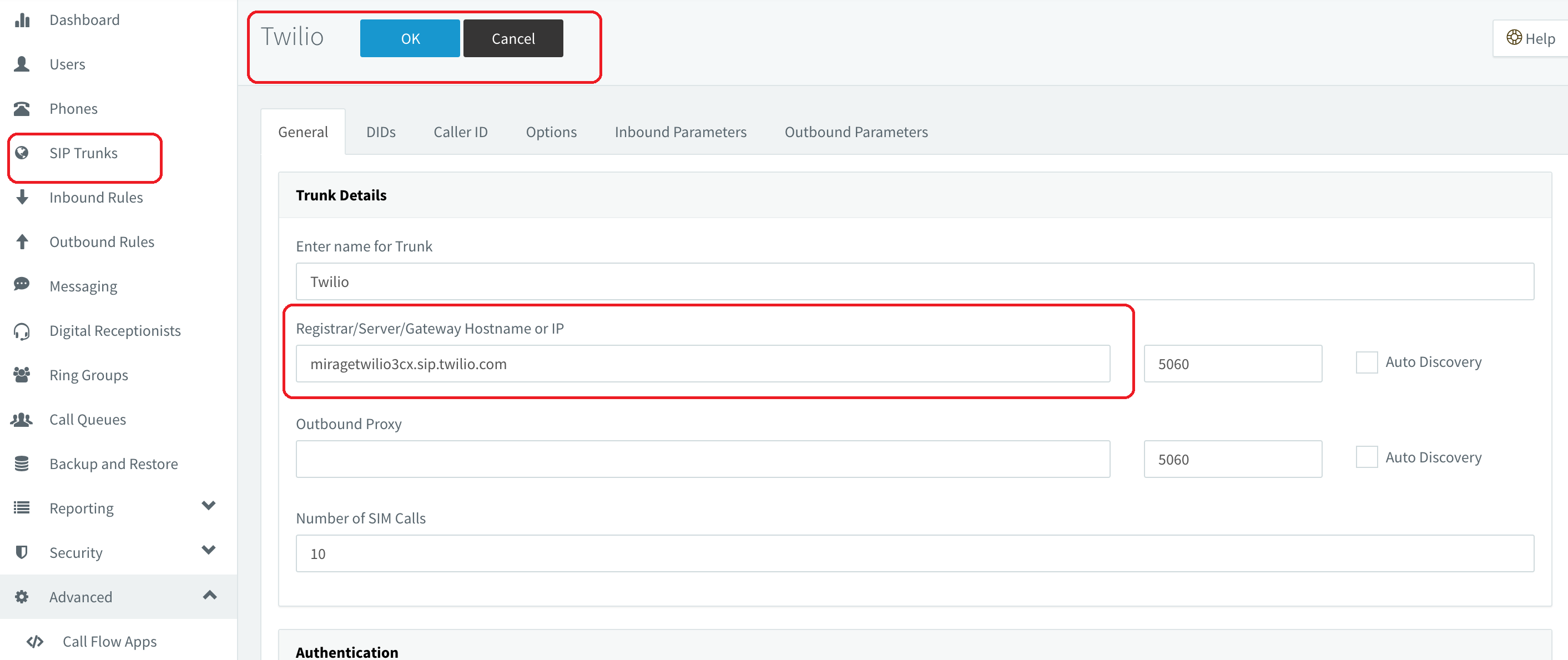 3cx-sip-trunk-twilio-sip-domain