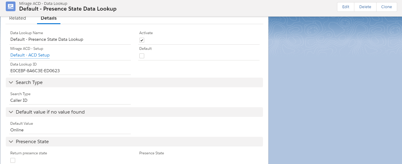 data lookup presence state