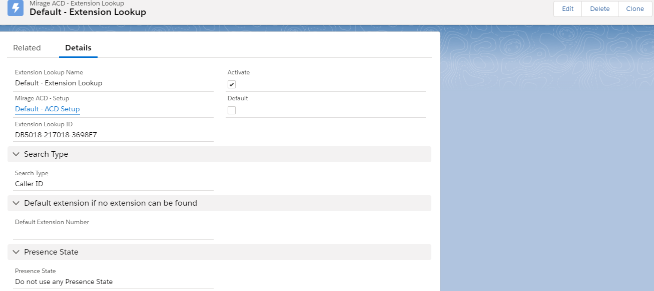 extension lookup