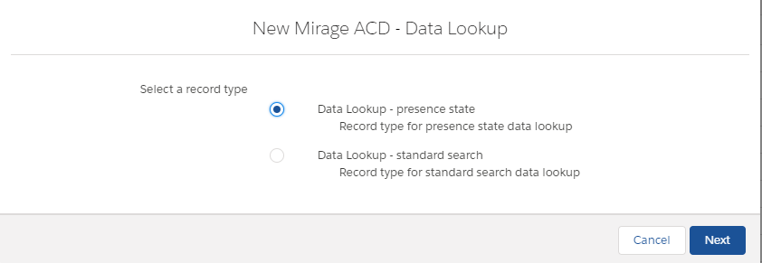 data lookup record types