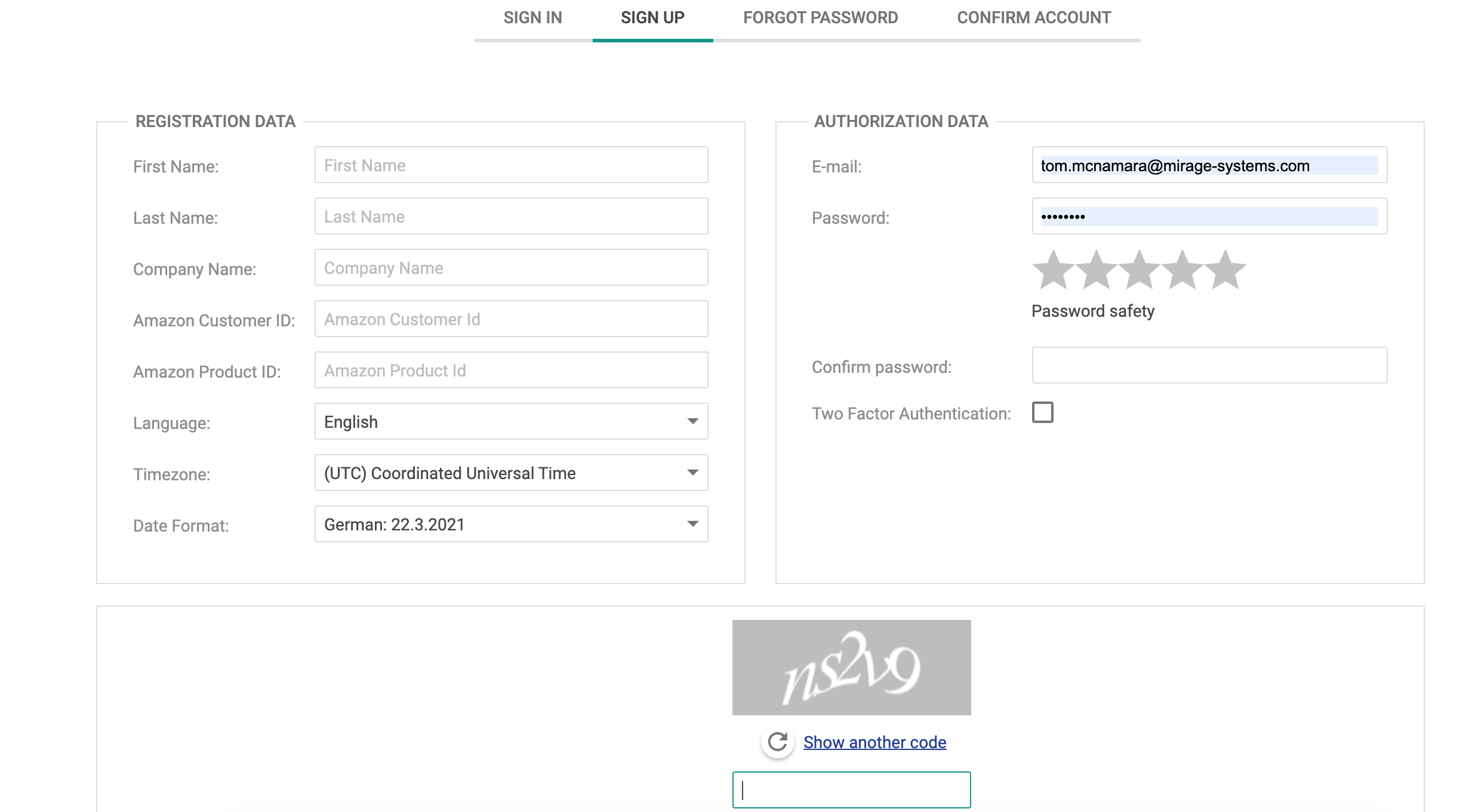 signup