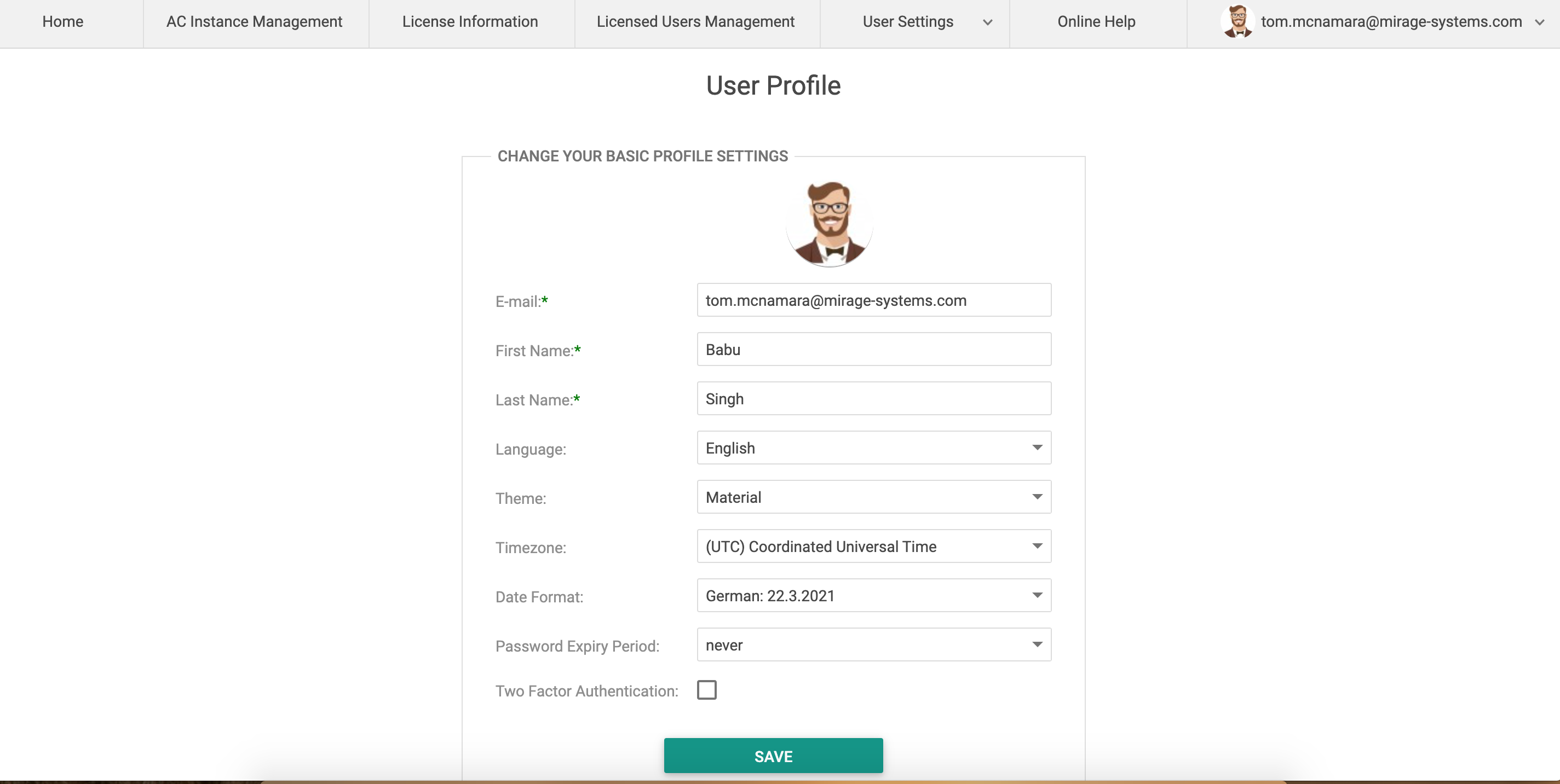 updateprofile