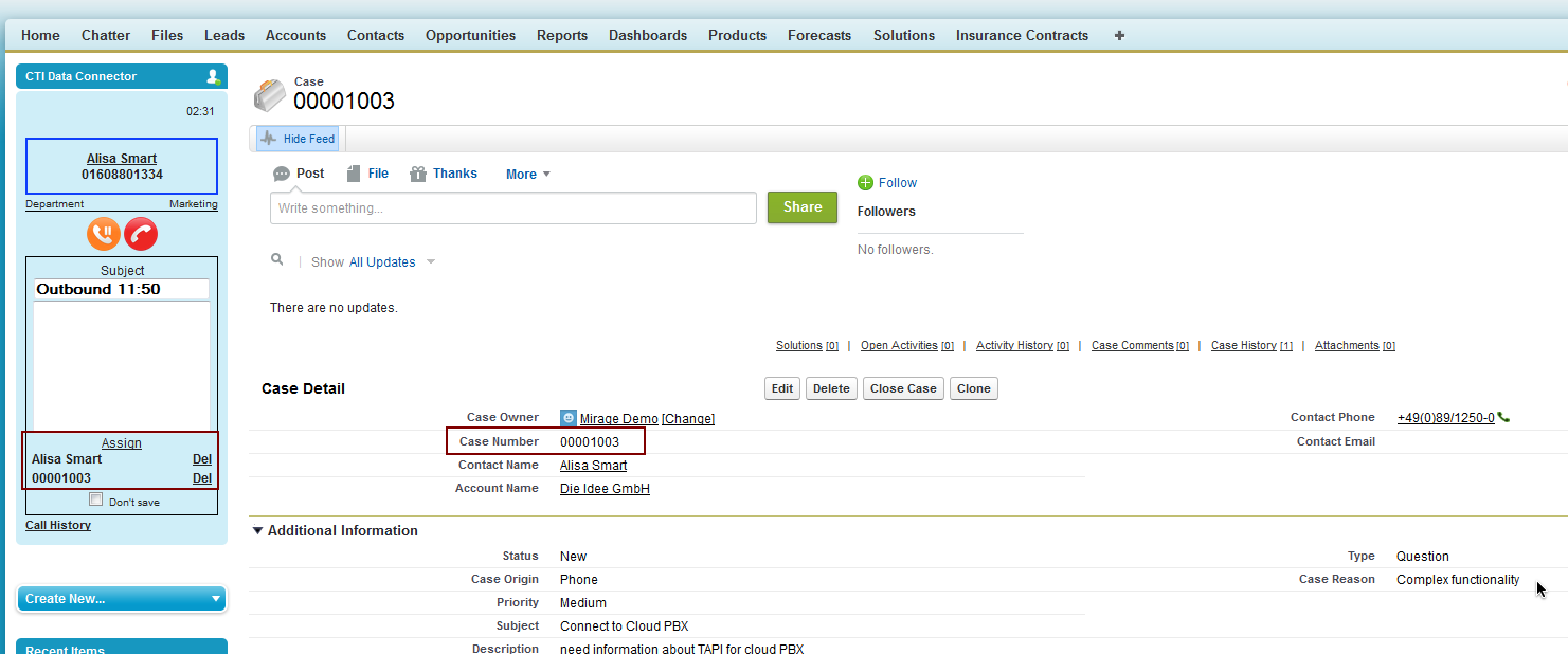 assign call case