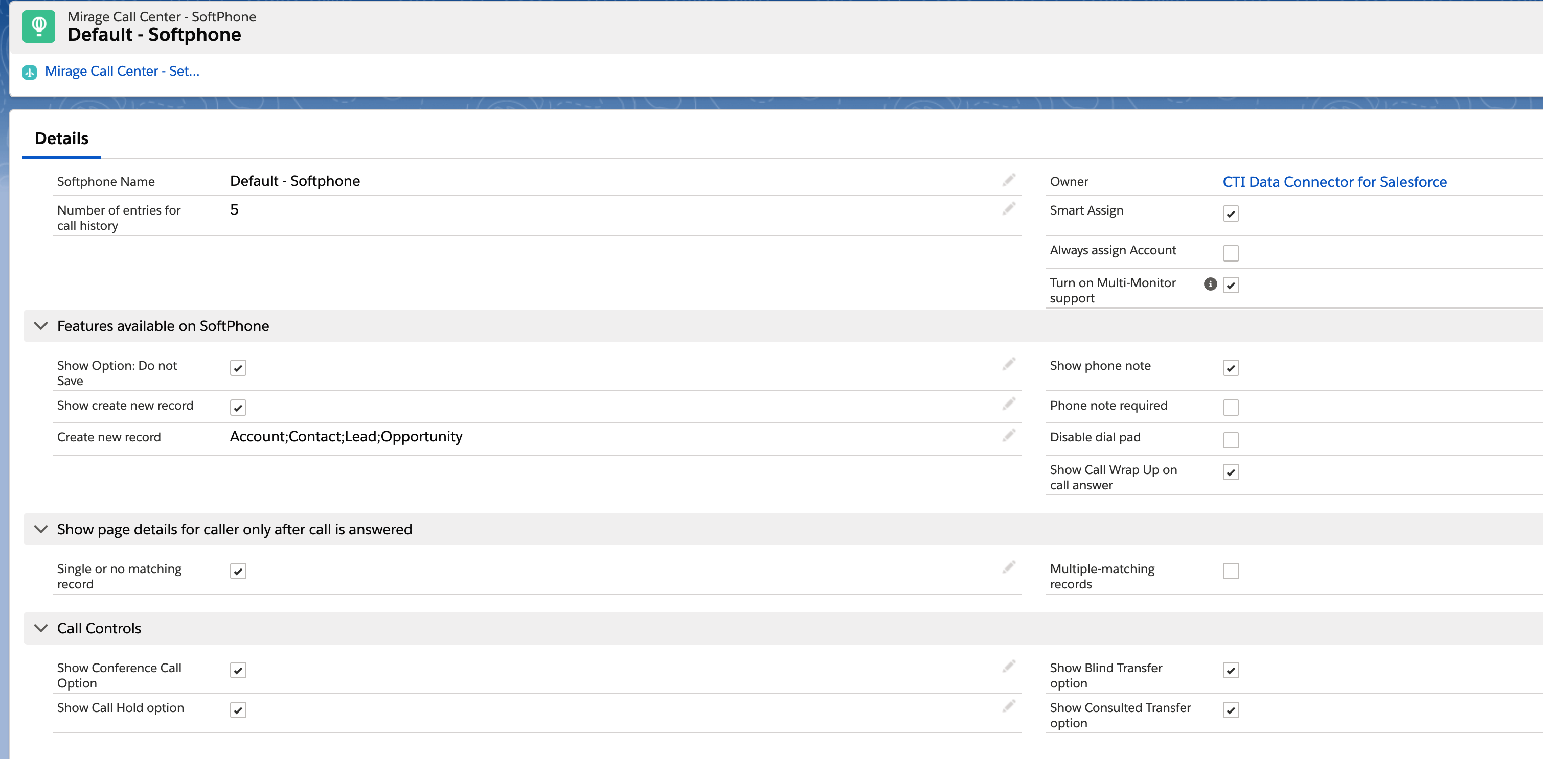 call center configuration-softphone