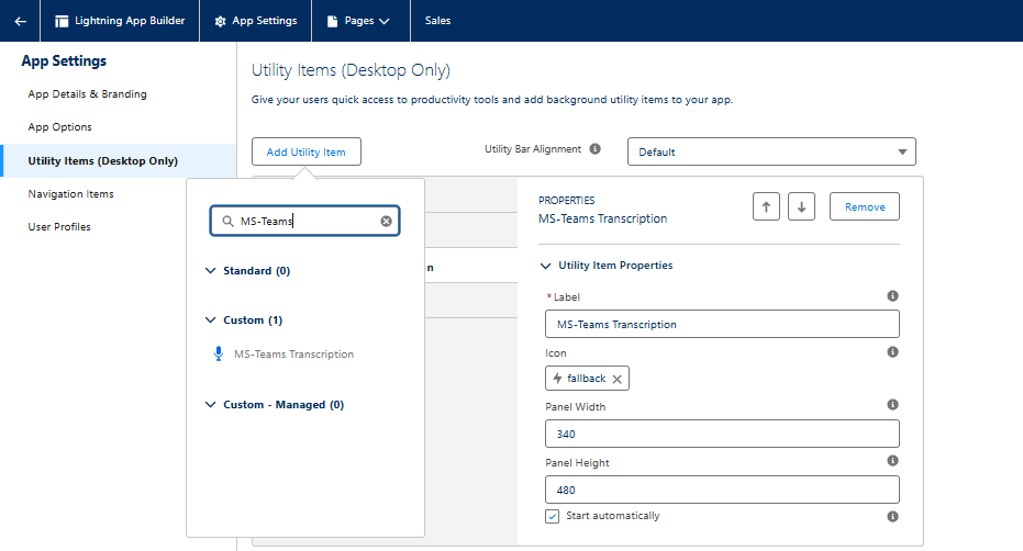 add-utility-item-in-lightnig-app-builder