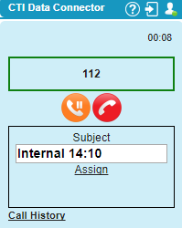 Internes Gespräch aktiv - keine Notiz oder Folgeaufgaben