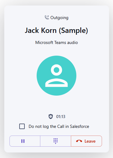 Teams-Add-in-active-outgoing-call