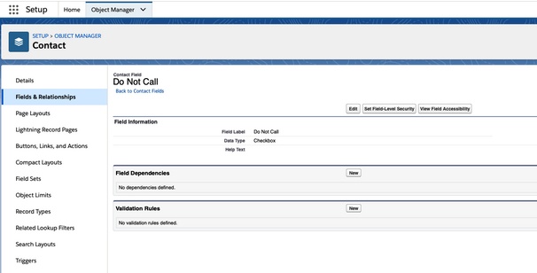 Select Do Not Call