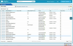 Service Cloud Console - Main Screen