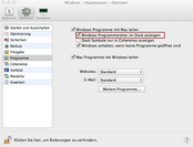 Windows Programmordner im Dock anzeigen
