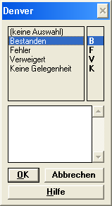 Denver-Auswahlfenster