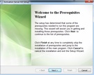 Prerequisites - Start screen