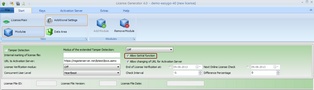SetVal configuration - screen additional settings