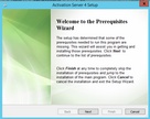 Prerequisites - Start screen
