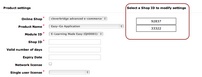 Select a Shop ID to change settings