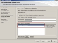 Specify SQL Server administrator